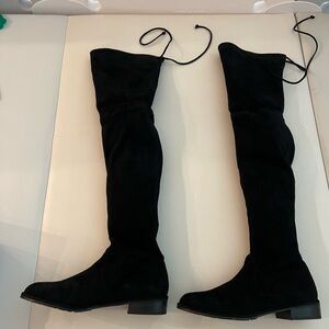 NEW Stuart Weitzman Lowland Suede Black Boot Size 6